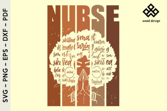 Afro Nurse SVG Black Woman SVG Afro Girl