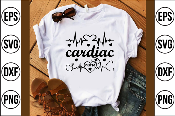 Cardiac Nurse Svg Design for Graphics and T-Shirt Designs