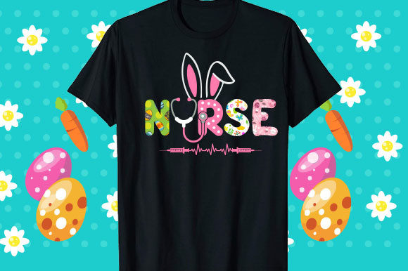 Easter Day Nurse Svg T-shirt Design