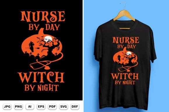 Halloween Nurse SVG Design: Graphics & Print Templates