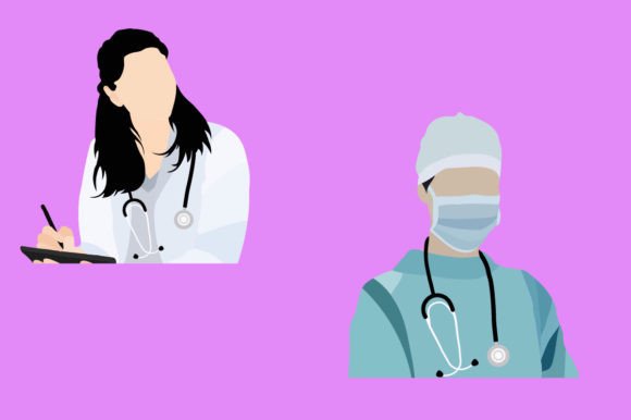 Head Doctor Medicine Vector Avatar: Graphics for Crafts