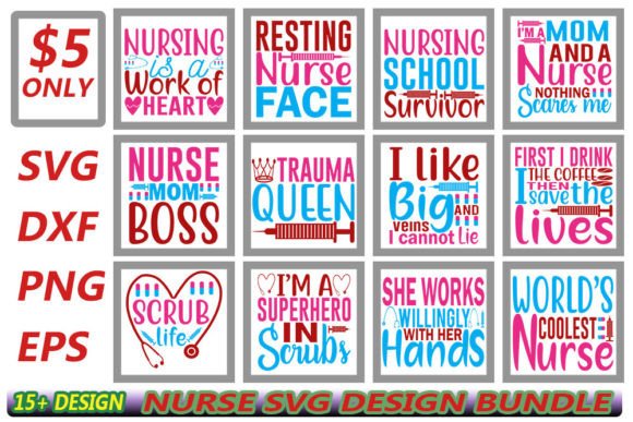 Nurse Svg Quotes Designs Bundle
